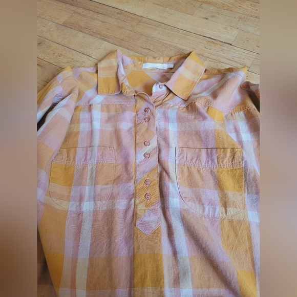 Prana Deryn Collar Plaid Dress, Size Medium - Picture 10 of 15